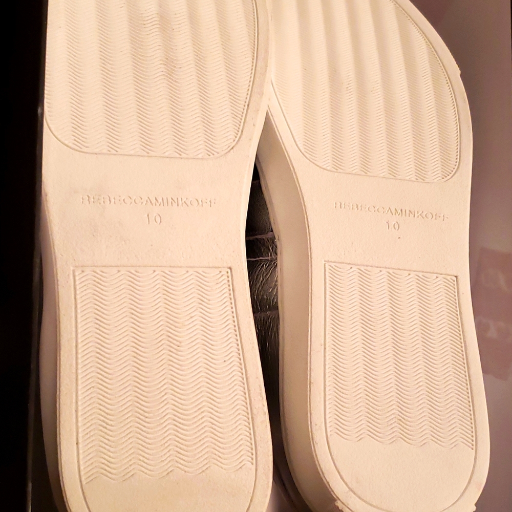 Rebecca Minkoff NEW Sneakers Stud Platform Designer Flats Shoe Leather🎉HP - Picture 11 of 12